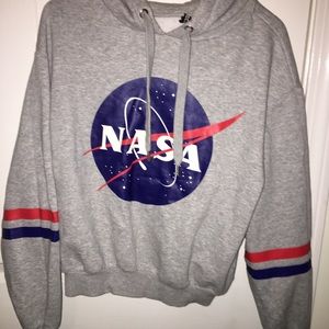 NASA cropped hoodie